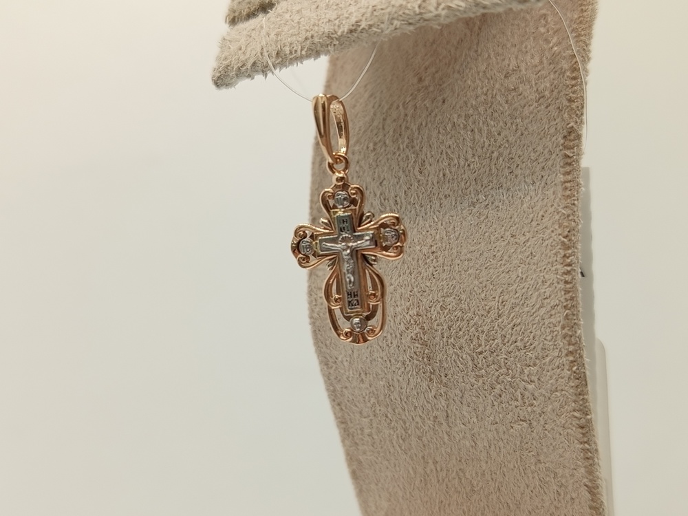 ПОДВЕСКА КРЕСТ без камня (Au 585)