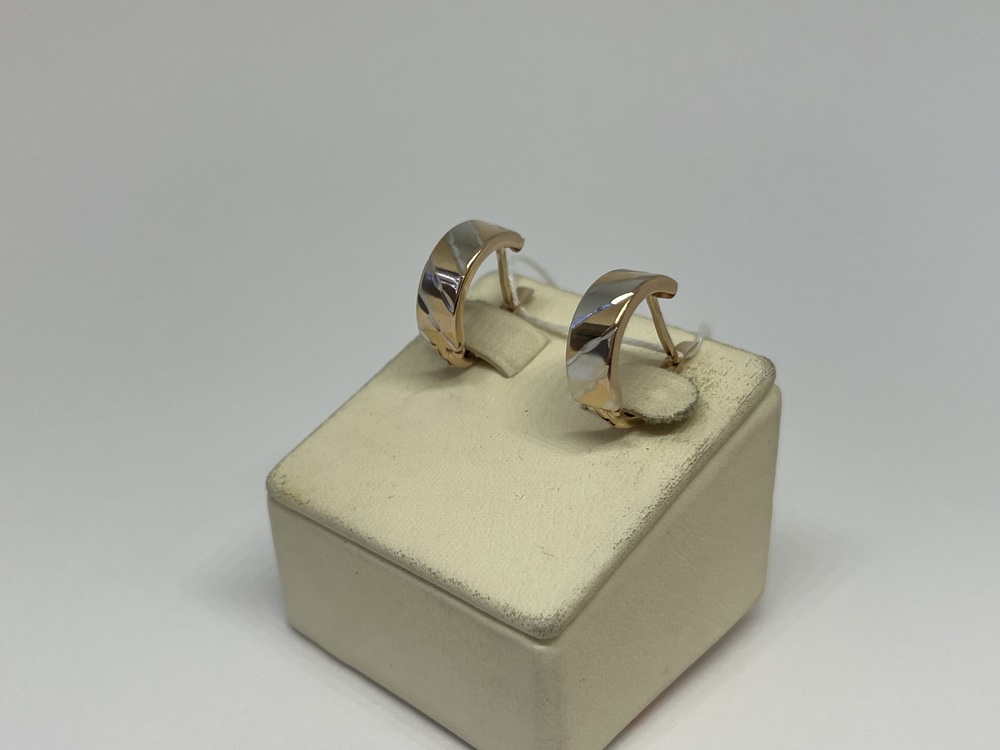 СБКМ585 СЕРЬГИ БЕЗ КАМНЯ (Au 585)