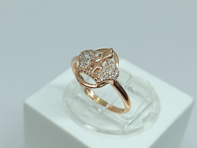 КОЛЬЦО С КАМНЯМИ (Au 585)