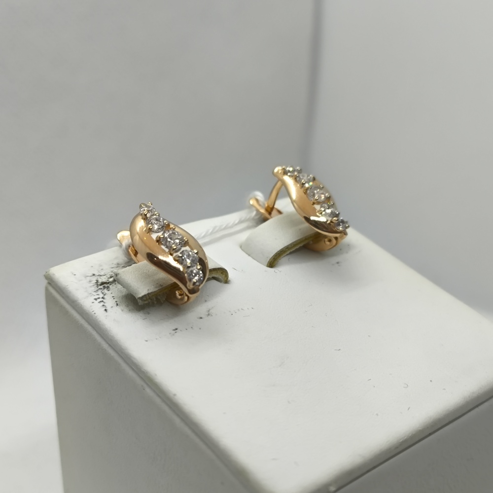 СКМИ585 СЕРЬГИ С КАМНЯМИ (Au 585)