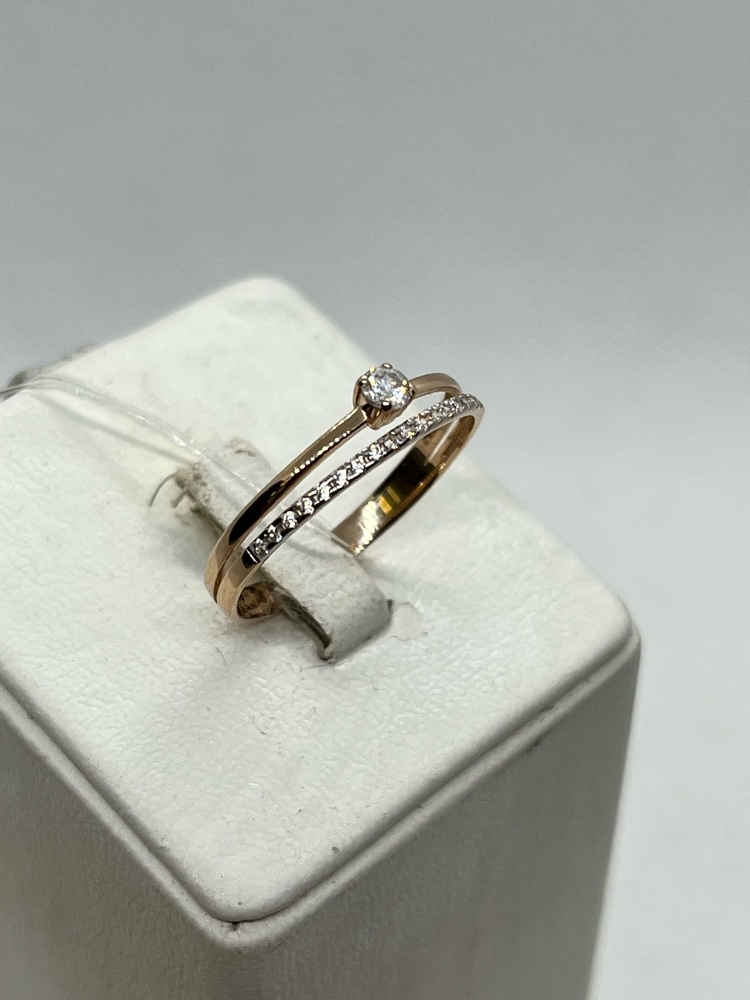 КОЛЬЦО С КАМНЯМИ (Au 585)