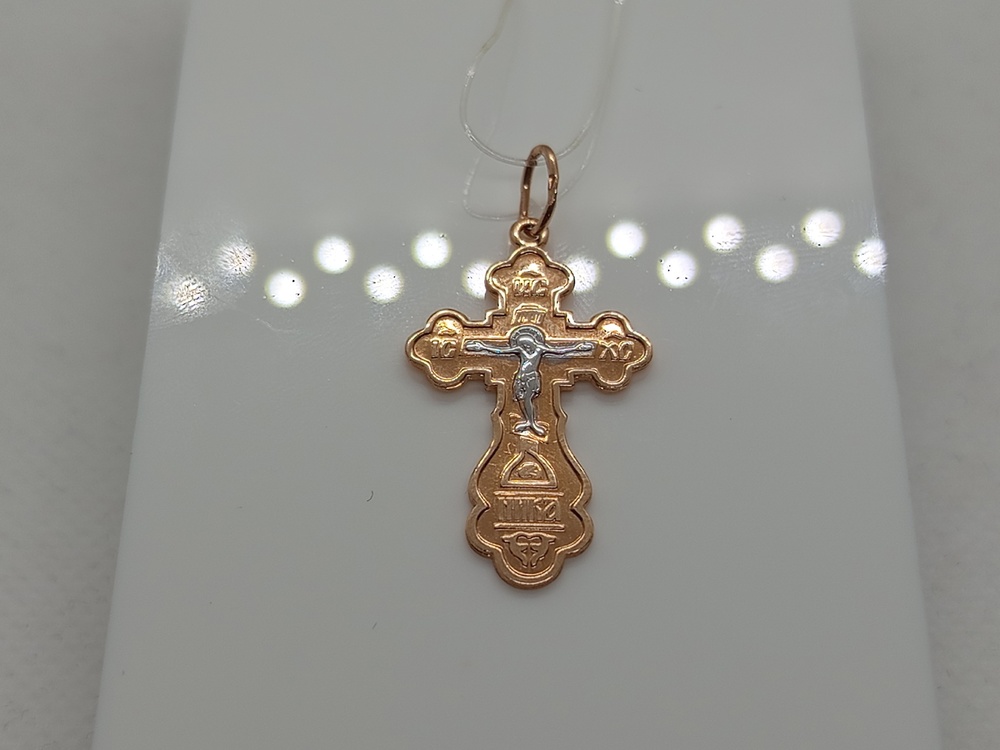 ПОДВЕСКА КРЕСТ без камня (Au 585)
