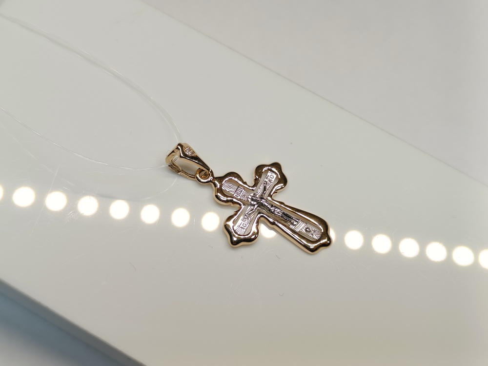 ПОДВЕСКА КРЕСТ с камнем (Au 585)