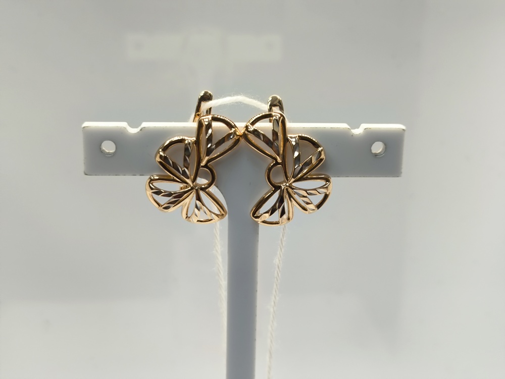 СЕРЬГИ БЕЗ КАМНЯ (Au 585)