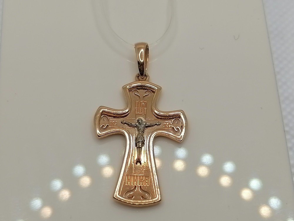 ПОДВЕСКА КРЕСТ без камня (Au 585)