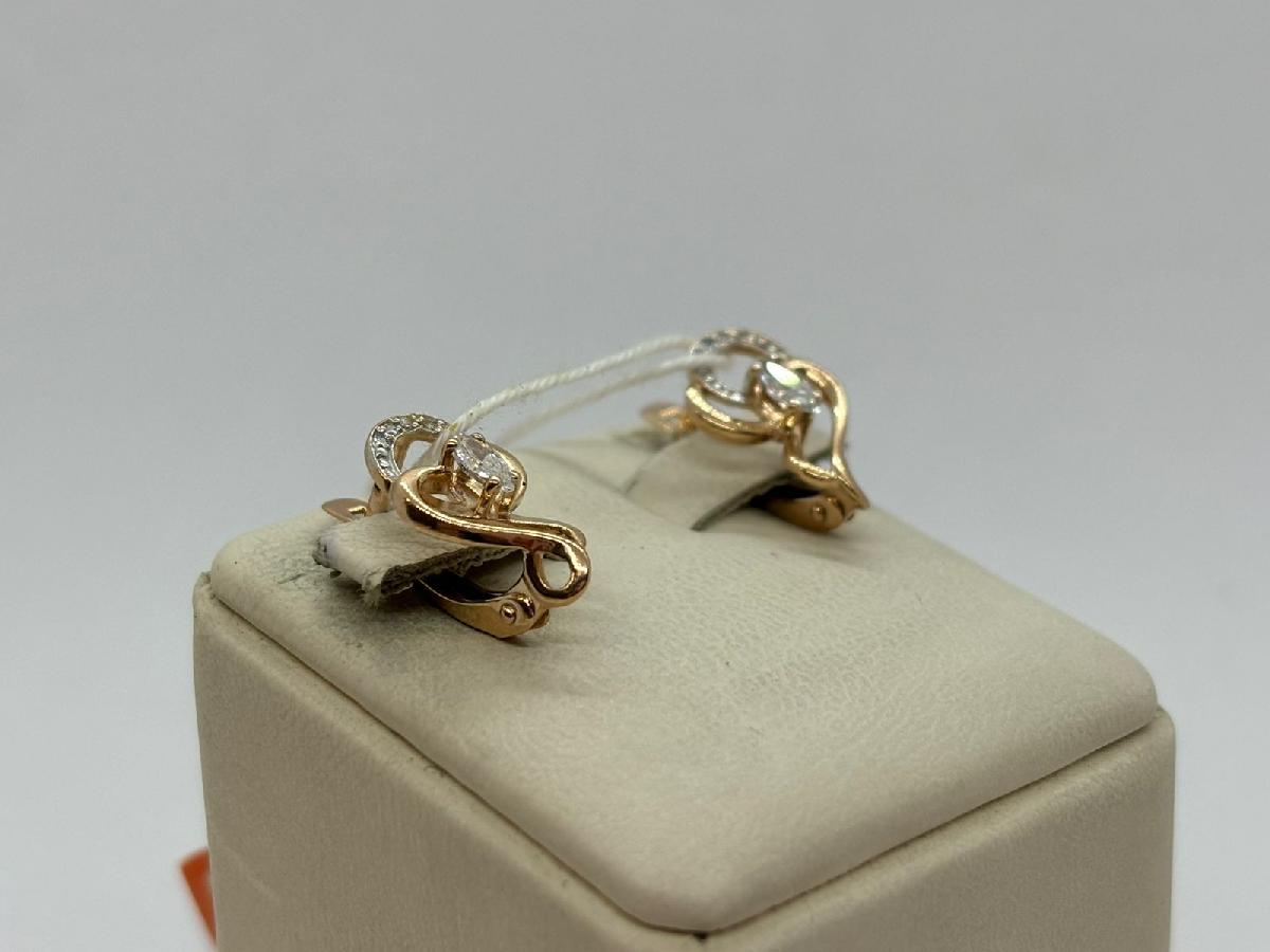 СКМИ585 СЕРЬГИ С КАМНЯМИ (Au 585)