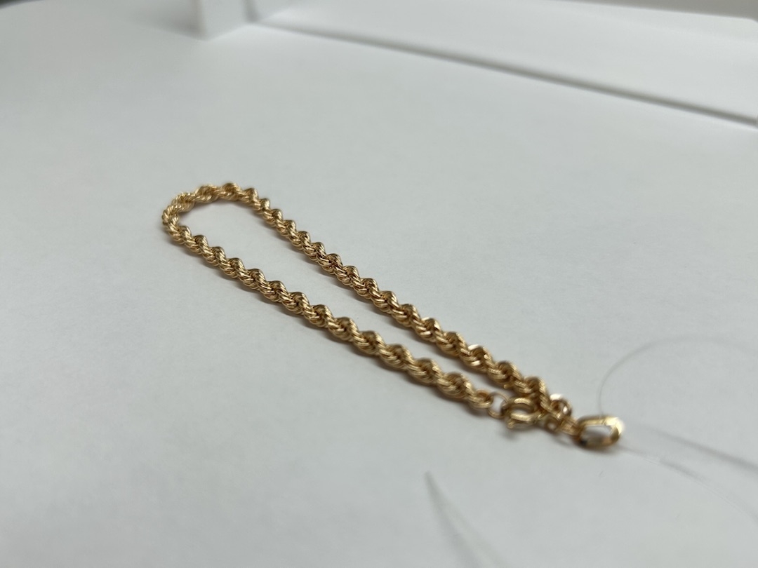 БРАСЛЕТ ПУСТОТЕЛЫЙ Веревка (Au 585)