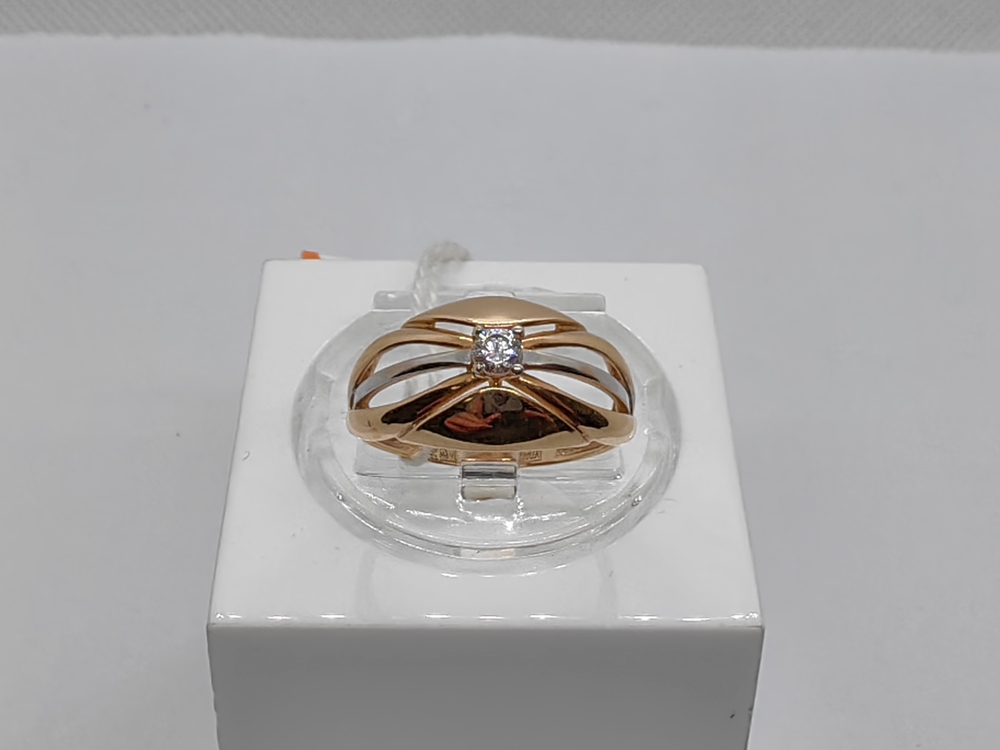 01-115613 КОЛЬЦО С КАМНЕМ (Au 585)
