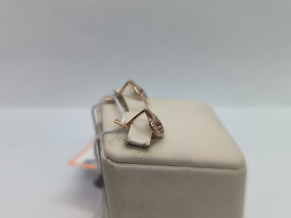 СКМИ585 СЕРЬГИ С КАМНЯМИ (Au 585)