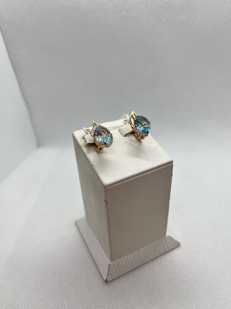 СКМИ585 СЕРЬГИ С КАМНЯМИ (Au 585)