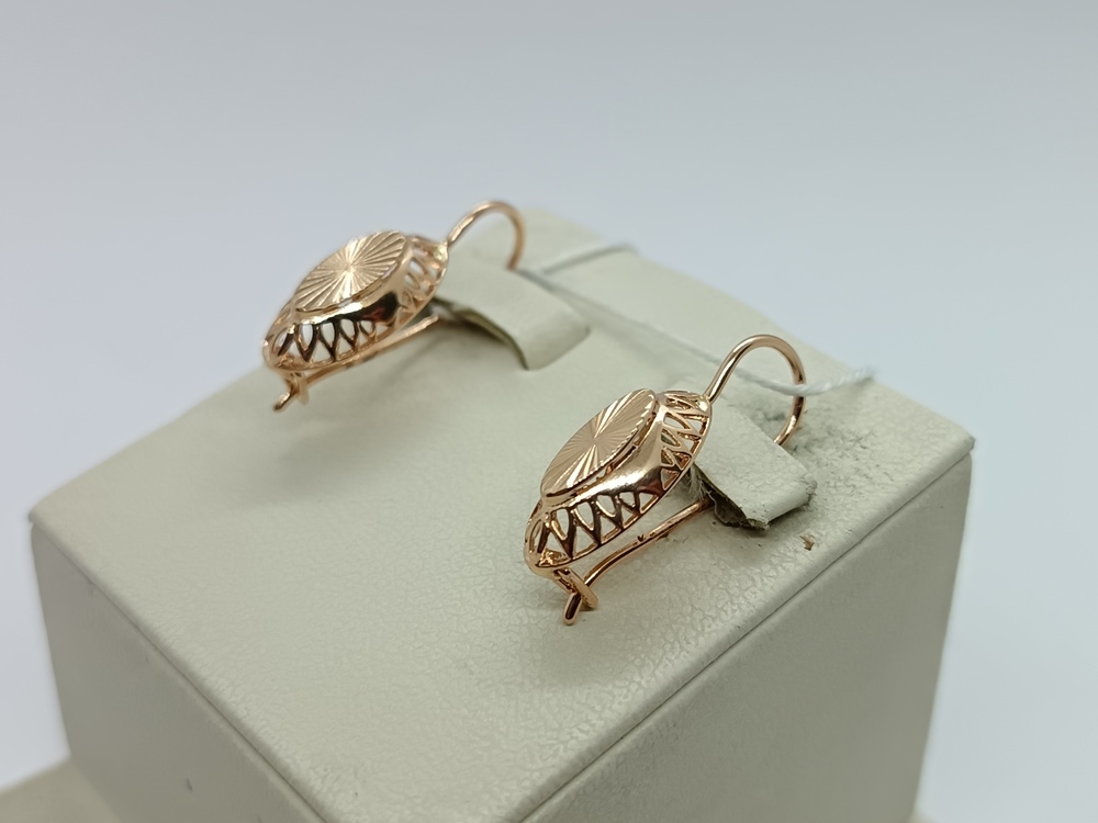 СБКМ585 СЕРЬГИ БЕЗ КАМНЯ (Au 585)