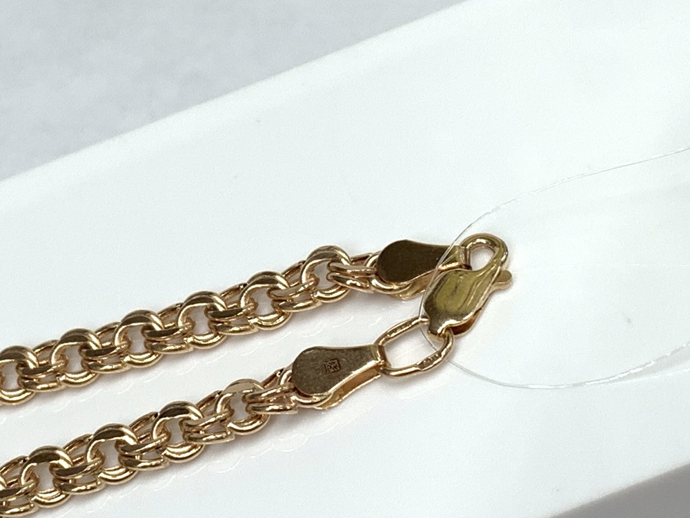 8080200П-40 ЦЕПЬ ПУСТОТЕЛАЯ Бисмарк (Au 585)