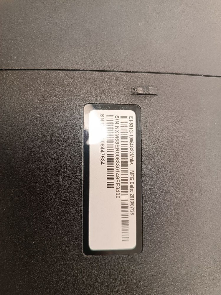 Ноутбук Acer E1-531G; Core i5-2430M, HD Graphics, 10 Гб, Нет, 320 Гб