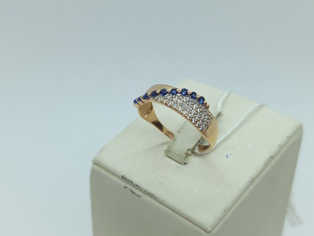 КОЛЬЦО С КАМНЯМИ (Au 585)