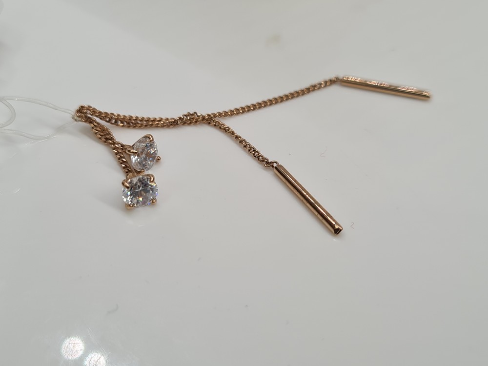 СЕРЬГИ ПРОДЕВКИ с камнем (Au 585)