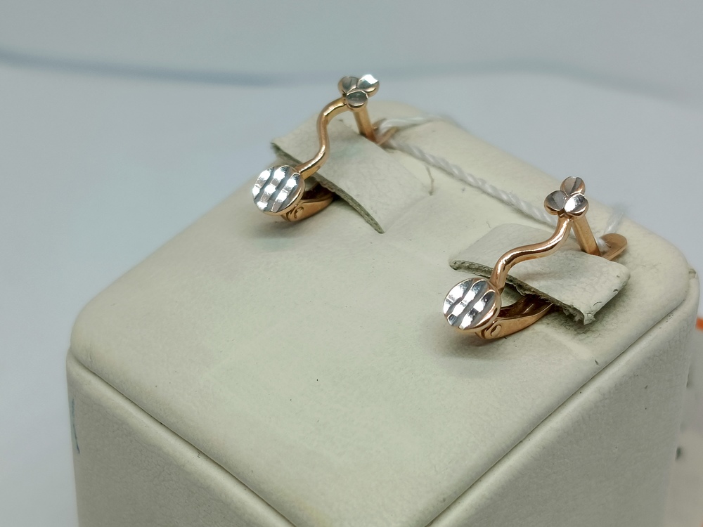 СБКМ585 СЕРЬГИ БЕЗ КАМНЯ (Au 585)