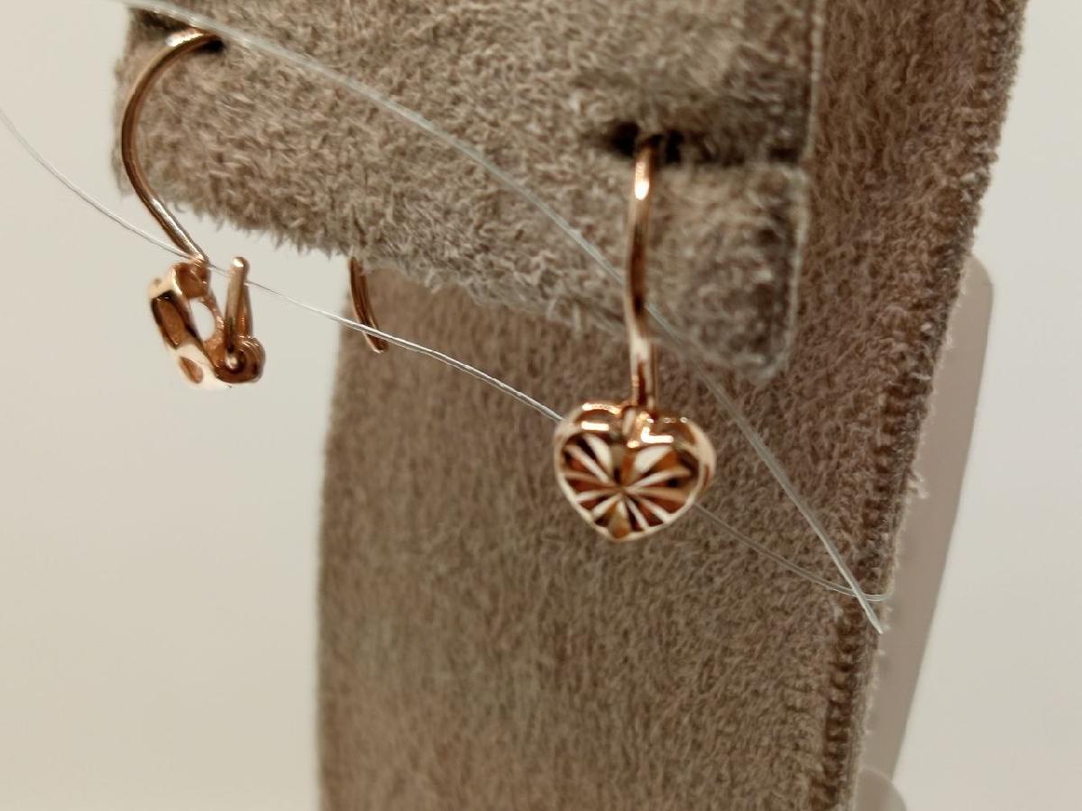 СЕРЬГИ ПЕТЕЛЬКА без камня (Au 585)