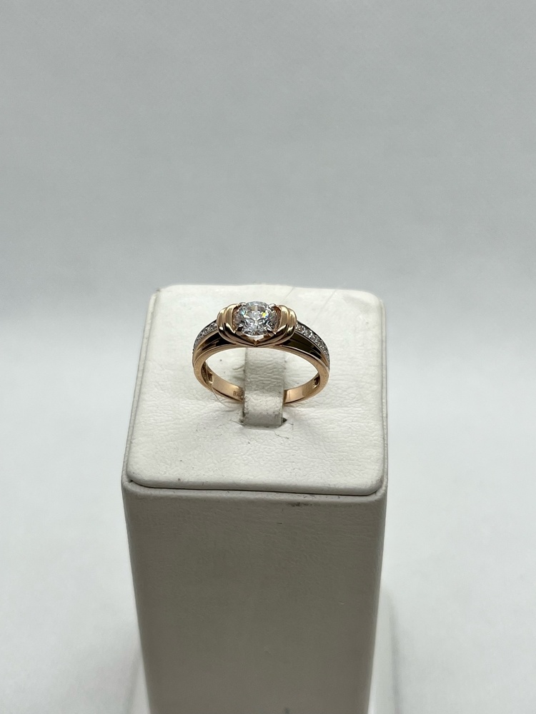 КОЛЬЦО С КАМНЯМИ (Au 585)