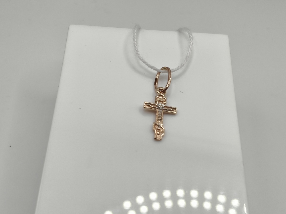 ПОДВЕСКА КРЕСТ БЕЗ КАМНЯ (Au 585)