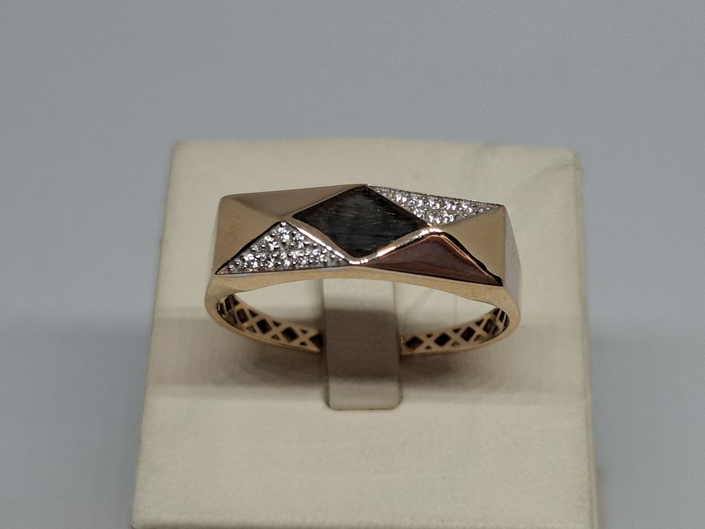 КОЛЬЦО С КАМНЯМИ (Au 585)