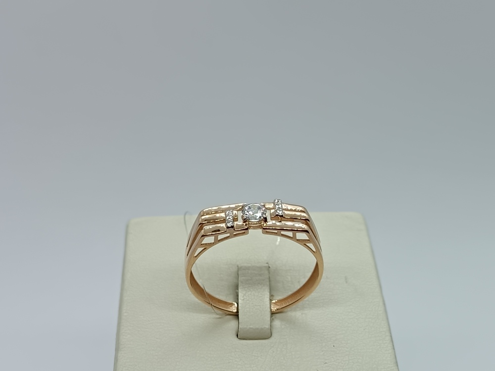 КОЛЬЦО С КАМНЯМИ (Au 585)