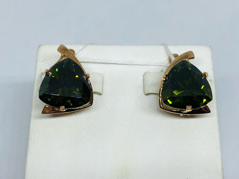 СЕРЬГИ С КАМНЕМ (Au 585)