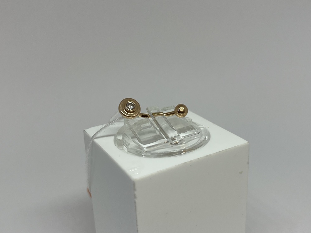 ПИРСИНГ В ПУПОК с камнем (Au 585)