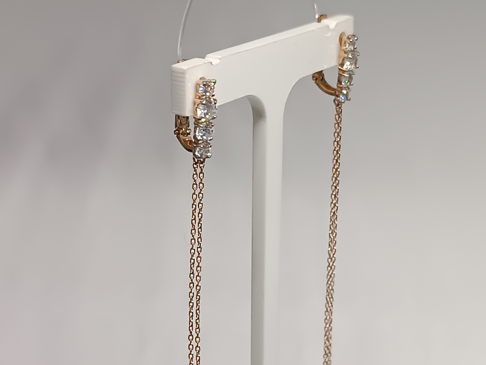 СЕРЬГИ С КАМНЯМИ (Au 585)