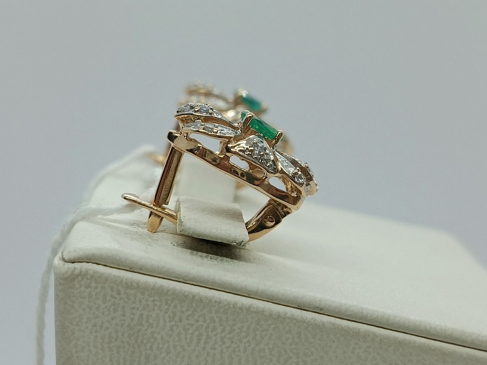 СКМИ585 СЕРЬГИ С КАМНЯМИ (Au 585)