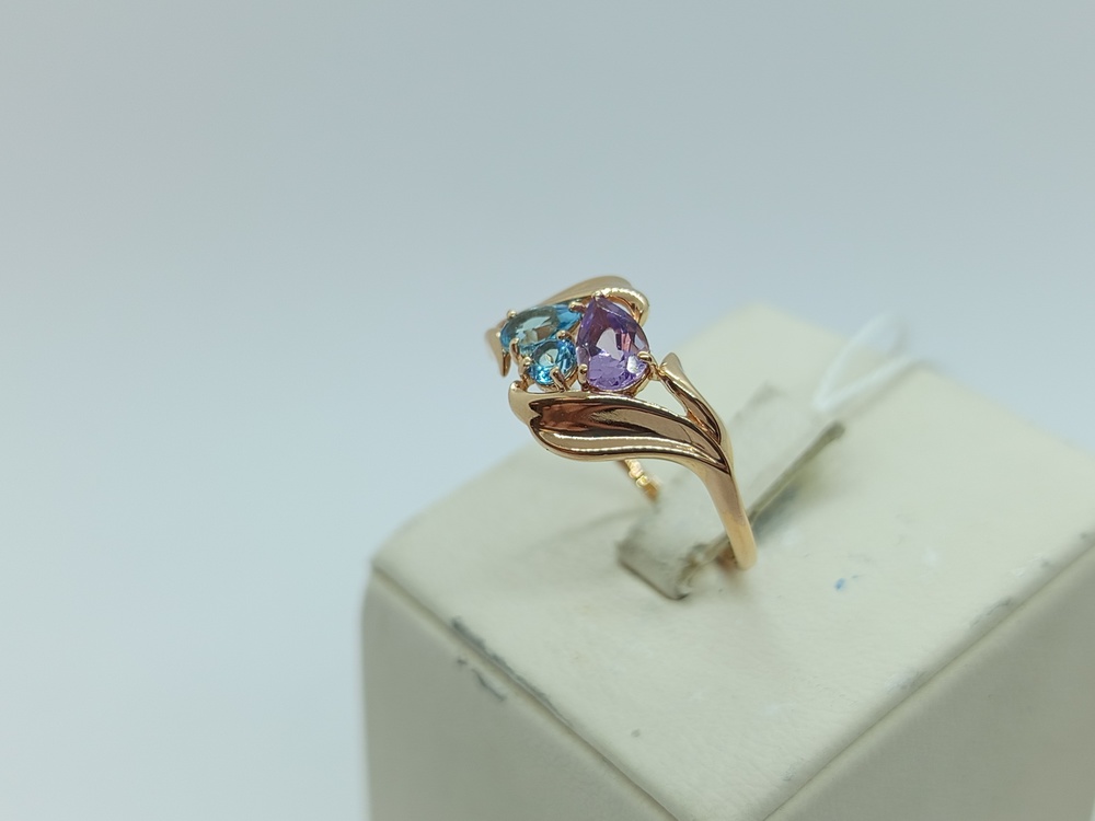КОЛКМИ585 КОЛЬЦО С КАМНЯМИ (Au 585)