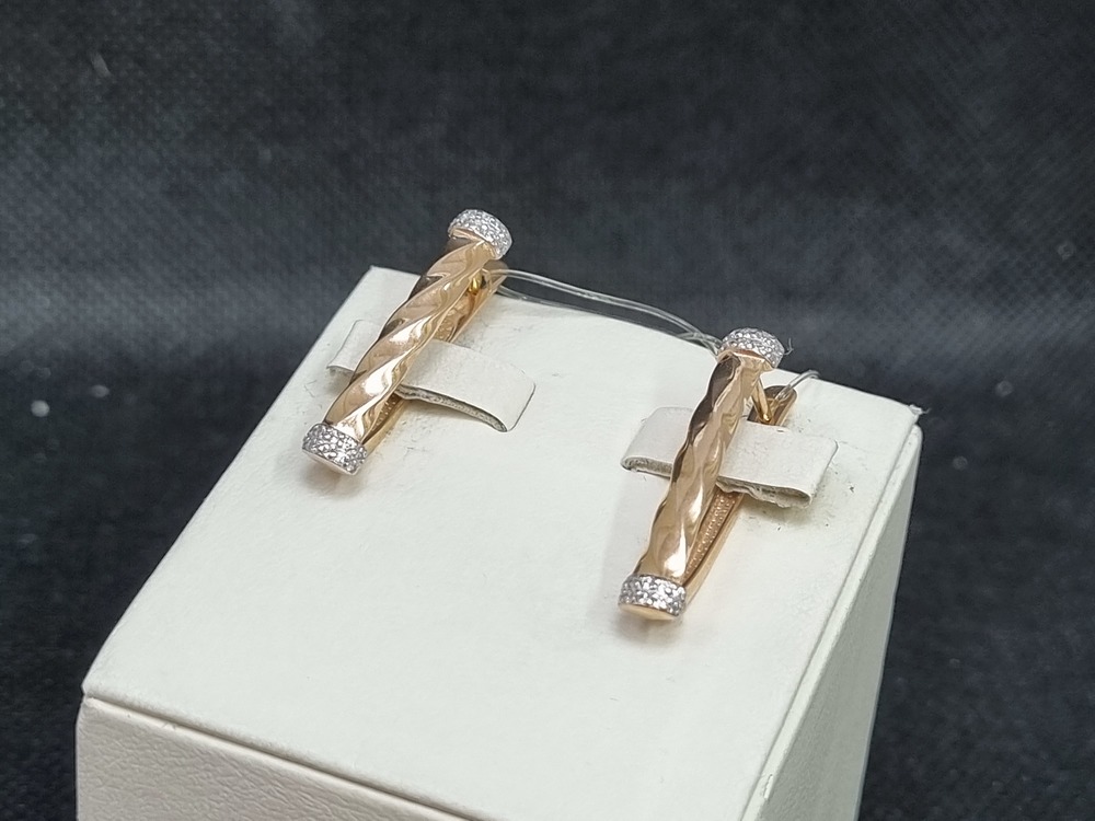 С5137 СЕРЬГИ С КАМНЯМИ (Au 585)