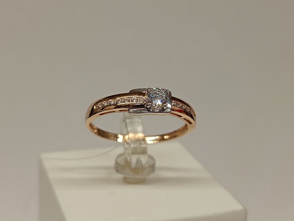 КОЛЬЦО С КАМНЯМИ (Au 585)