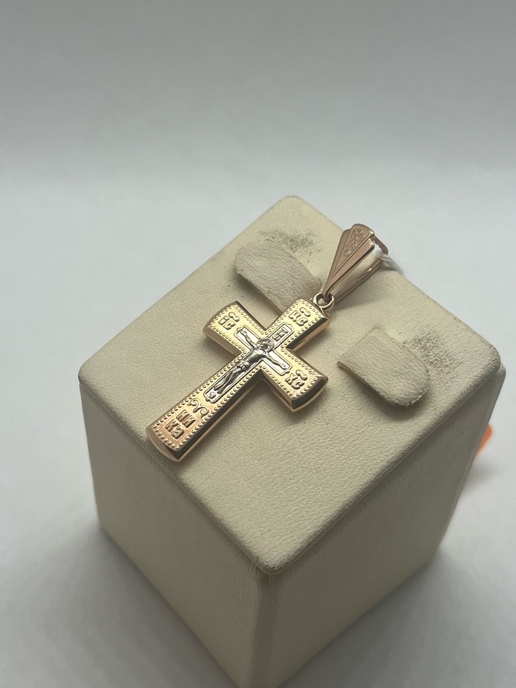 ПОДКБК585 ПОДВЕСКА КРЕСТ БЕЗ КАМНЯ (Au 585)