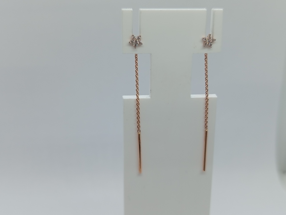 4322 СЕРЬГИ ПРОДЕВКИ с камнями (Au 585)