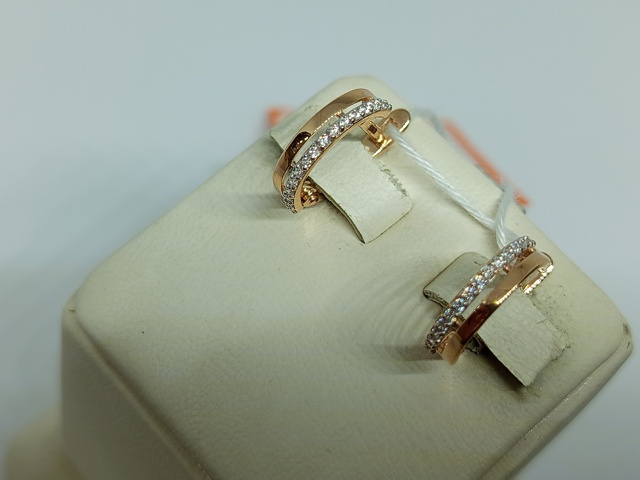 СКМИ585 СЕРЬГИ С КАМНЯМИ (Au 585)