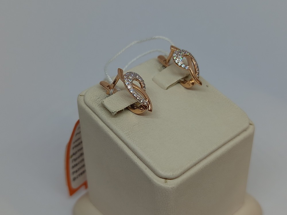 СКМИ585 СЕРЬГИ С КАМНЯМИ (Au 585)