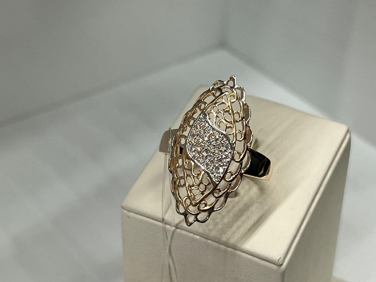 КОЛЬЦО С КАМНЯМИ (Au 585)