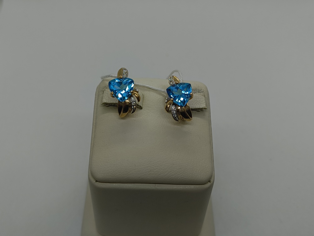 СКМИ585 СЕРЬГИ С КАМНЯМИ (Au 585)