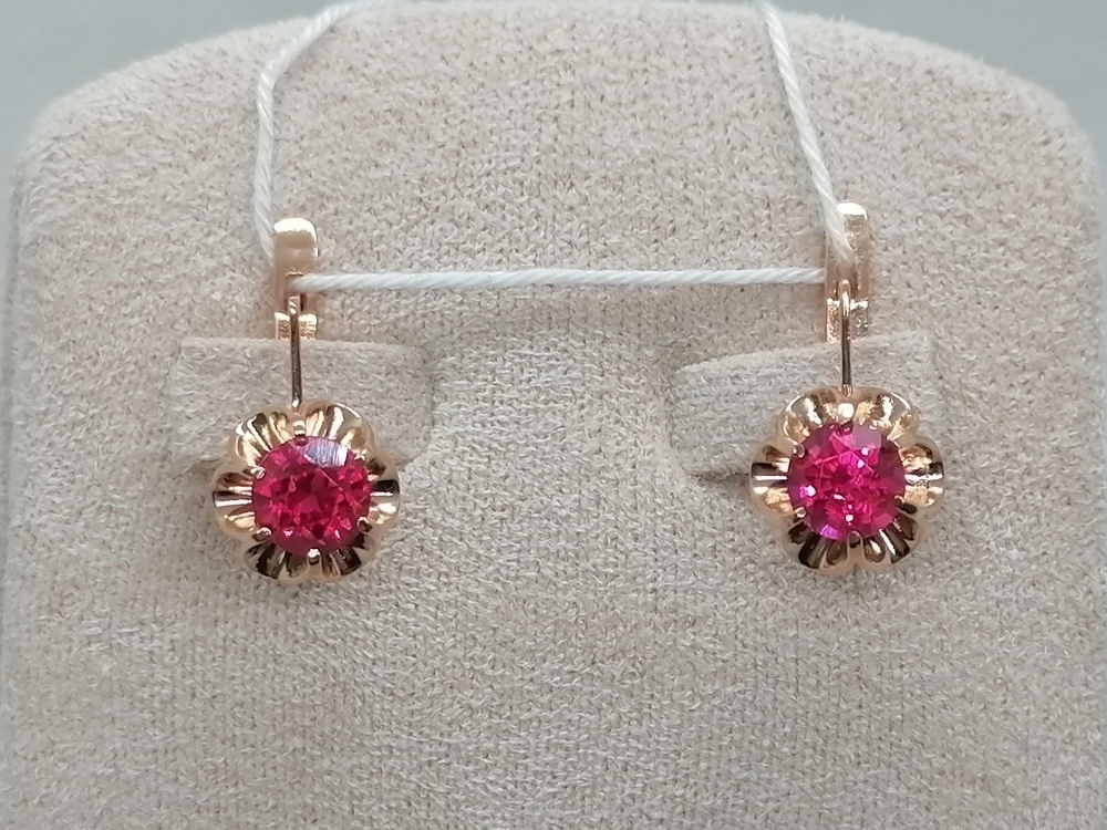 СКМ583 СЕРЬГИ С КАМНЕМ (Au 583) СКМ583 СЕРЬГИ С КАМНЕМ (Au 583)