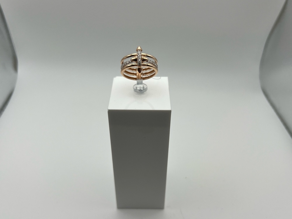 КОЛЬЦО С КАМНЯМИ (Au 585)