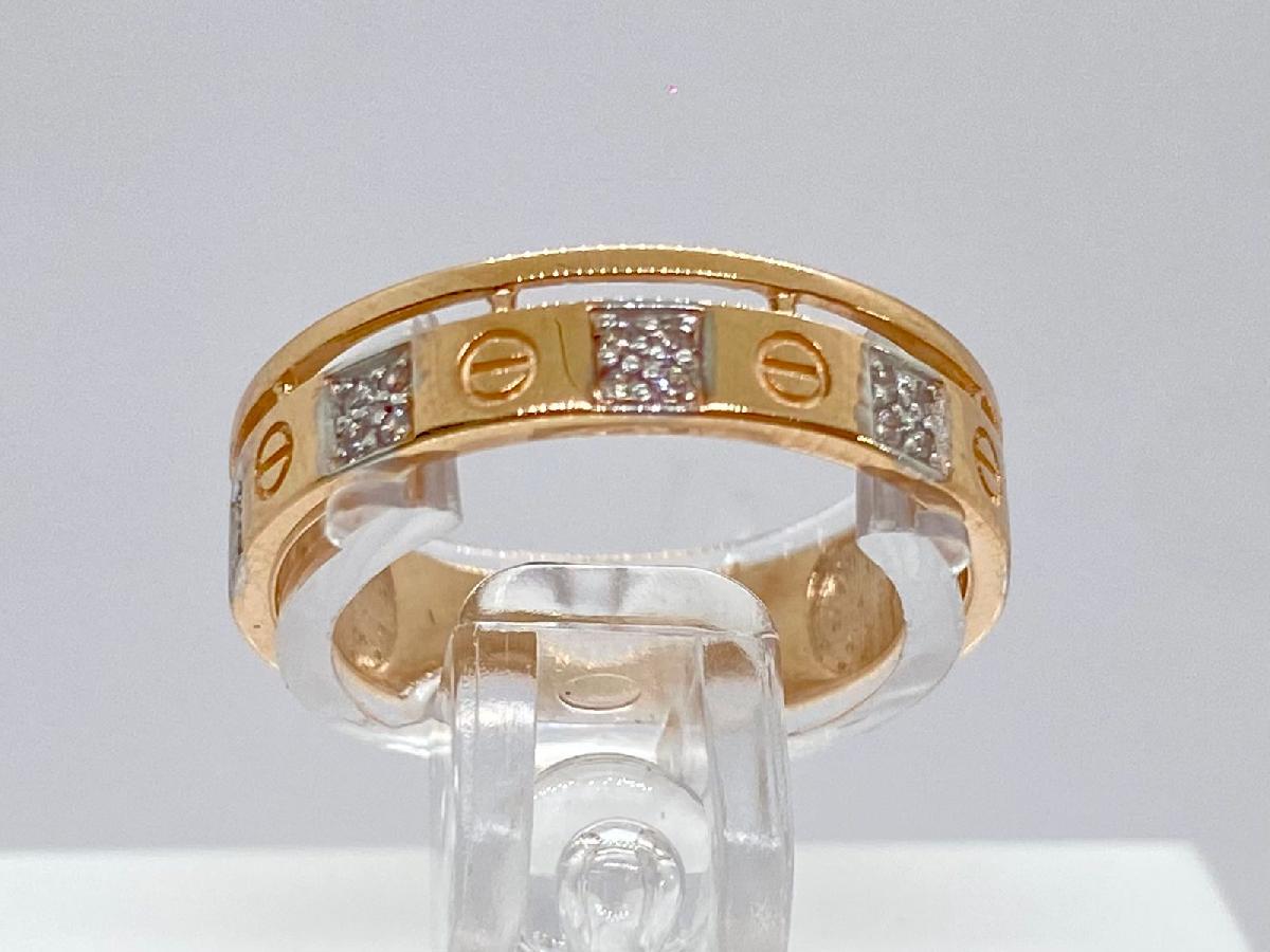 КОЛЬЦО С КАМНЯМИ (Au 585)