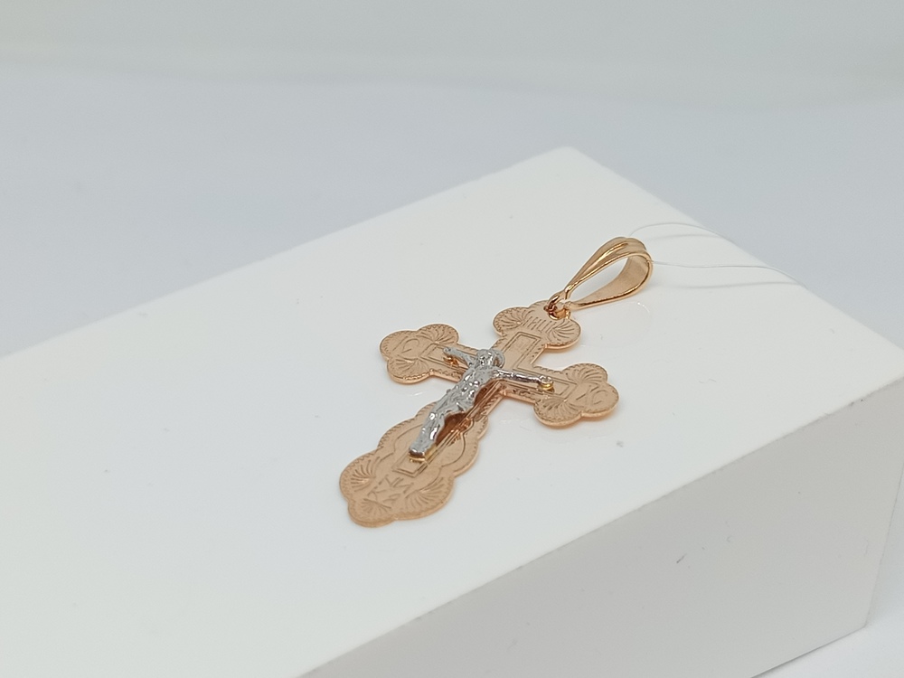 ПОДВЕСКА КРЕСТ без камня (Au 585)