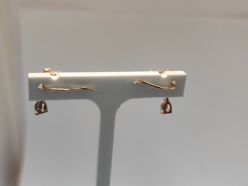 СКМИ585 СЕРЬГИ С КАМНЯМИ (Au 585)