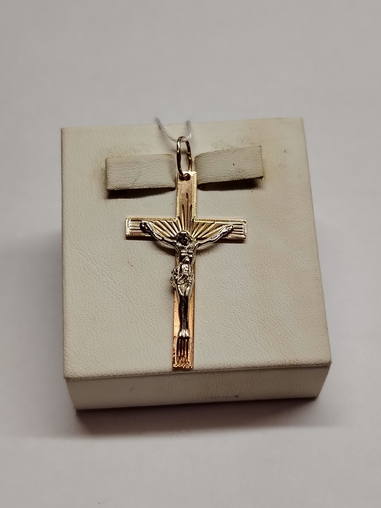 ПОДКБК585 ПОДВЕСКА КРЕСТ БЕЗ КАМНЯ (Au 585)