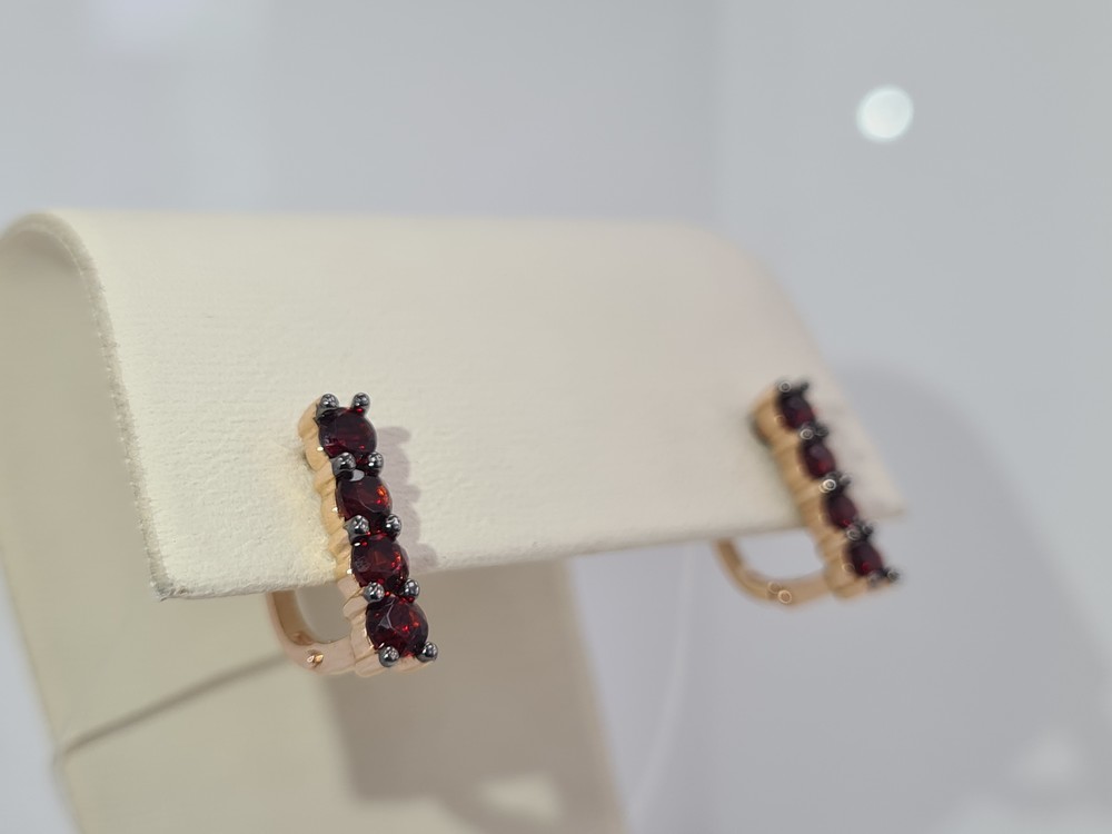 51-320-01632-3 СЕРЬГИ ГРАНАТ (Au 585)