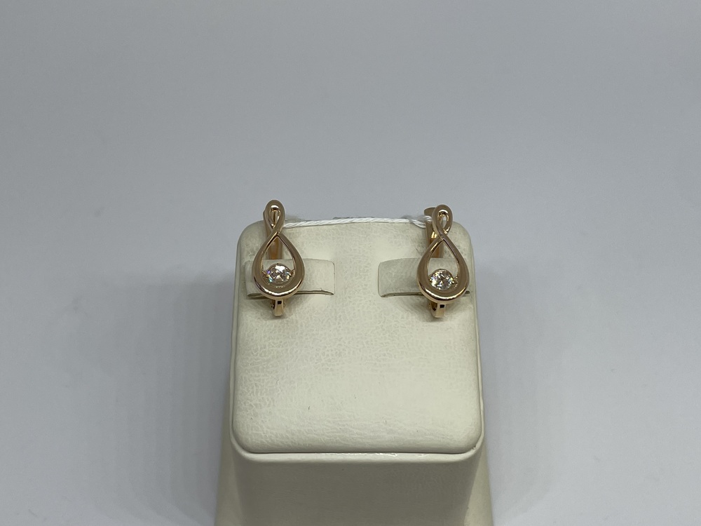 СЕРЬГИ С КАМНЕМ (Au 585)