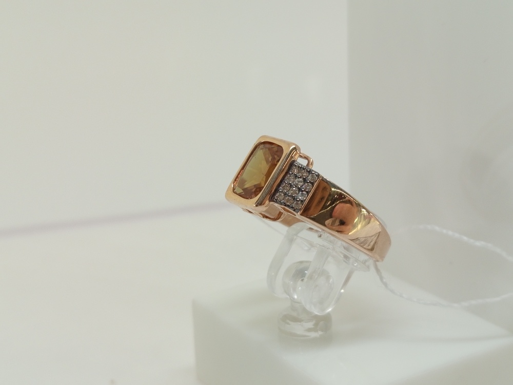 КОЛЬЦО С КАМНЯМИ (Au 585)