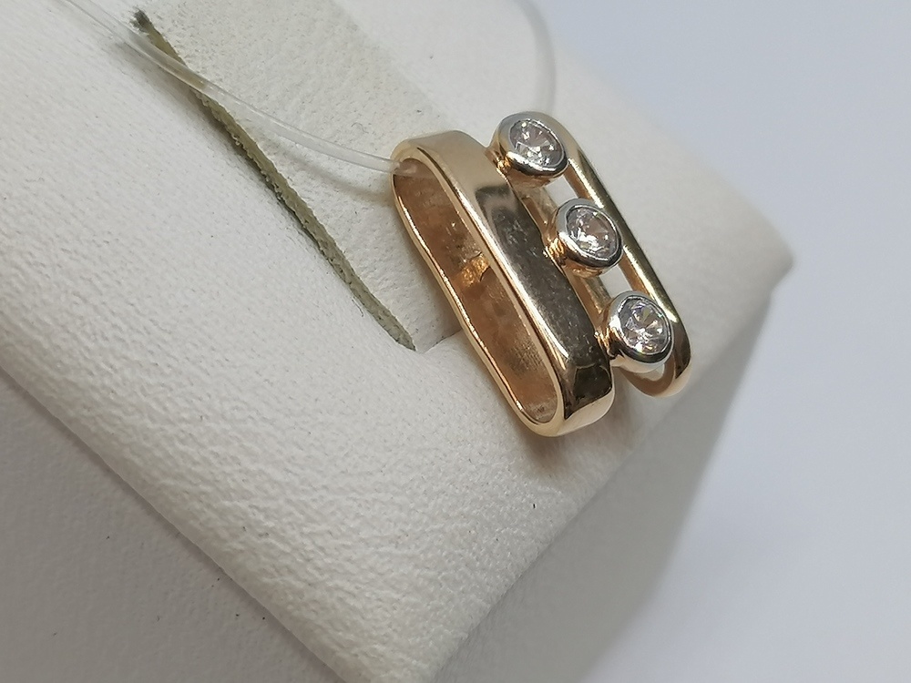 53-0025 ПОДВЕСКА С КАМНЯМИ (Au 585)