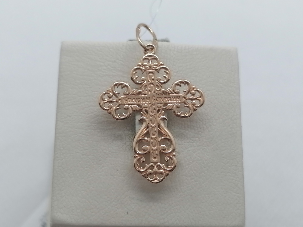 01-405678 ПОДВЕСКА КРЕСТ (Au 585)