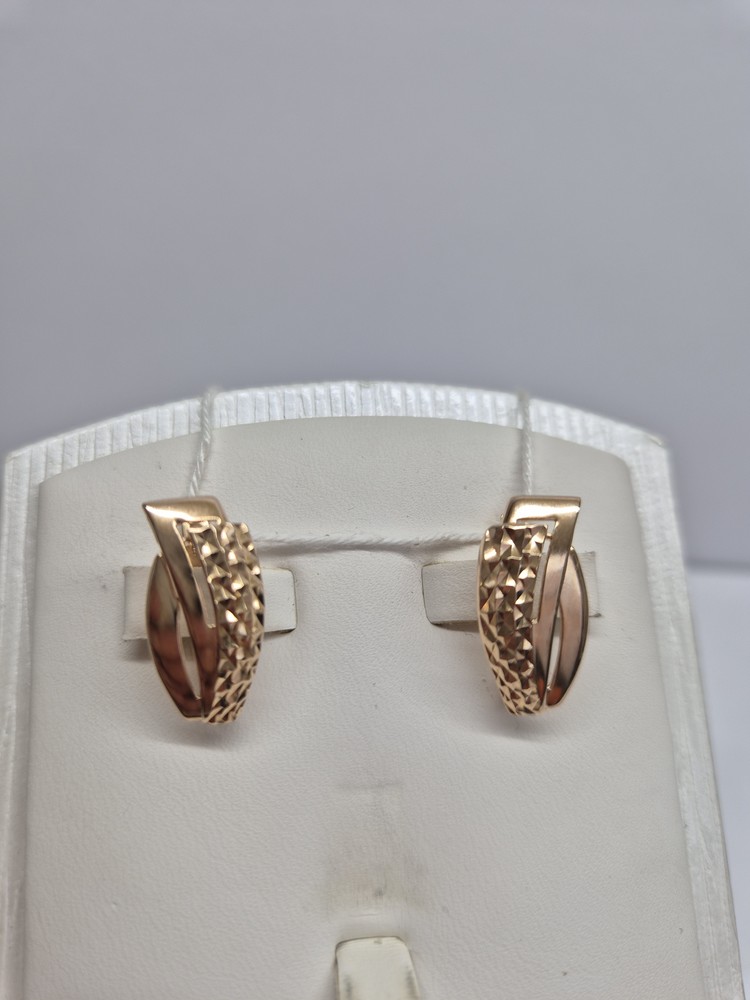 СБКМ585 СЕРЬГИ БЕЗ КАМНЯ (Au 585)